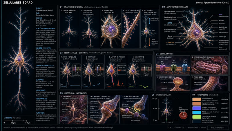 Pyramidenneuron (Kortex) — Zelluläres Board
